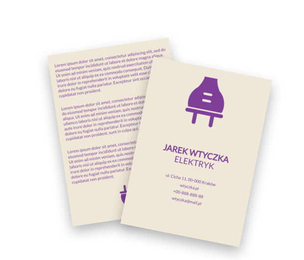 Zawsze w kontakcie!, Budownictwo, Elektryk - Ulotki Netprint szablony online