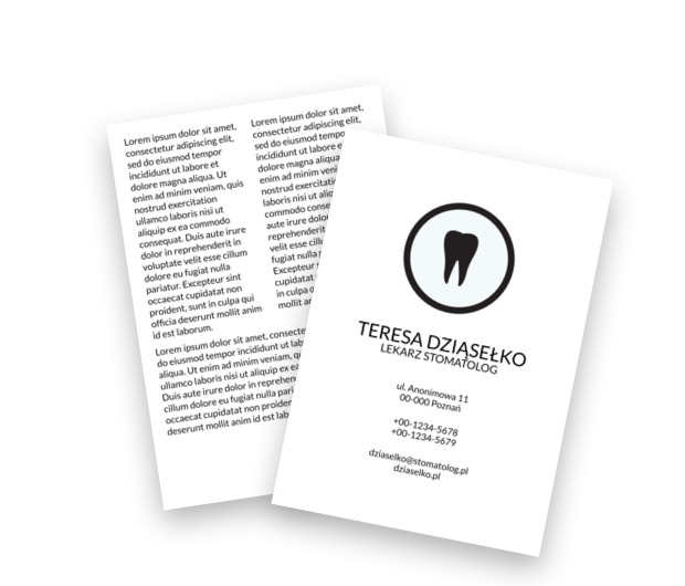 Zębowe marzenia o karierze, Medycyna, Stomatologia - Ulotki Netprint szablony online
