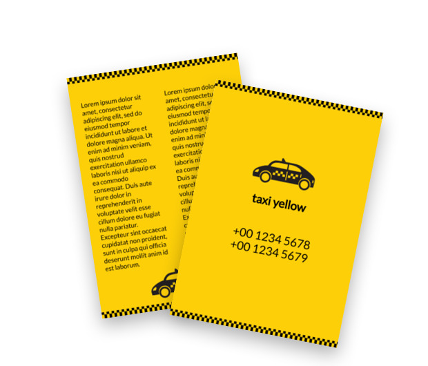 Reklama dźwignią czasu, Transport, Taxi - Ulotki Netprint szablony online
