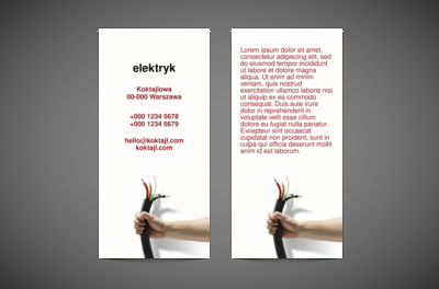 Marzenia niesplątanych kabli, Budownictwo, Elektryk - Ulotki Netprint