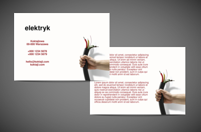 Mocny przewód podstawą sukcesu, Budownictwo, Elektryk - Ulotki Netprint