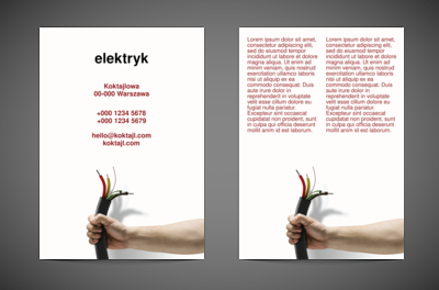 Na straży łączy elektrycznych, Budownictwo, Elektryk - Ulotki Netprint