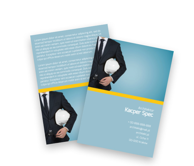 Kask, projekt i pieniądze, Budownictwo, Architektura - Ulotki Netprint szablony online