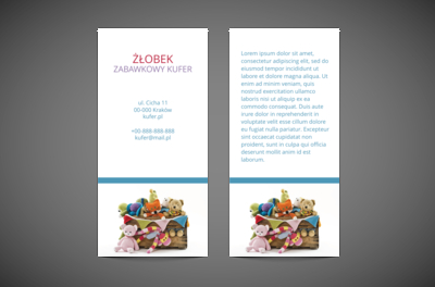 Dziecięca oaza radości, Edukacja, Żłobek - Ulotki Netprint