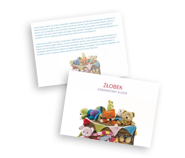 Marzenia ze stumilowego lasu, Edukacja, Żłobek - Ulotki Netprint szablony online