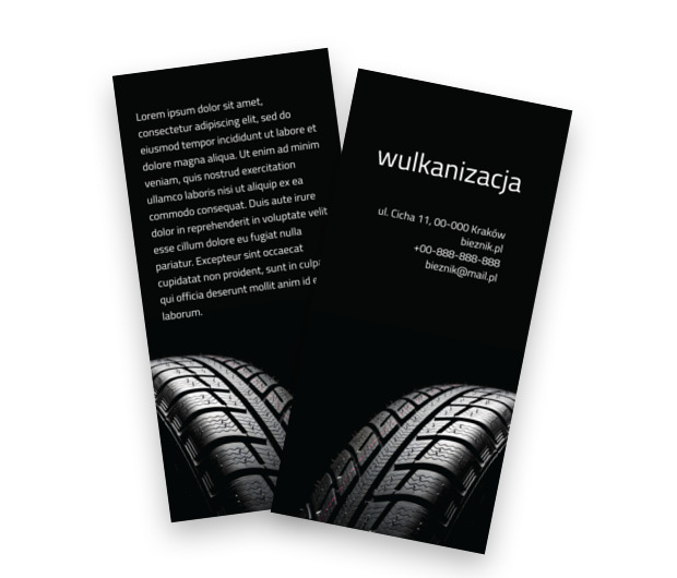 Moc ukryta w bieżniku, Motoryzacja, Wulkanizacja - Ulotki Netprint szablony online