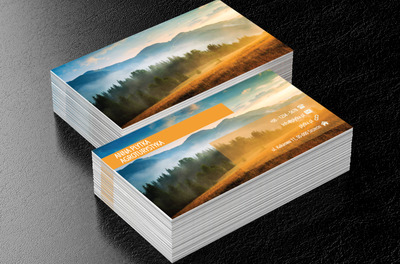 Górski krajobraz, Motywy, Krajobraz - Wizytówki Netprint