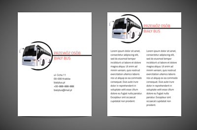 Mknąc przed siebie białym autokarem, Transport, Przewóz osób - Ulotki Netprint