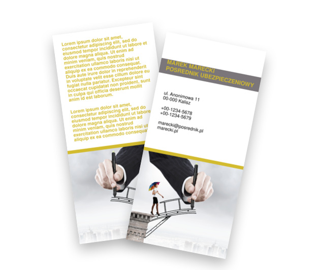 Czas ubezpieczyć czas, Finanse Ubezpieczenia, Pośrednik ubezpieczeniowy - Ulotki Netprint szablony online