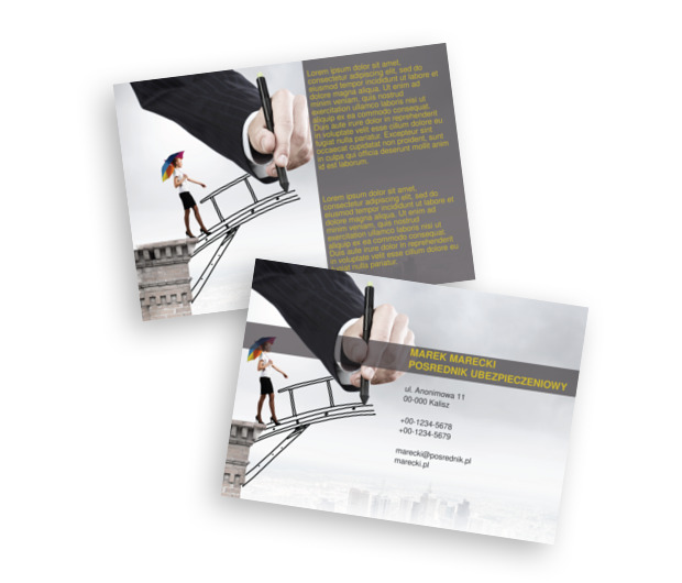 Ubezpieczeni na przyszłość, Finanse Ubezpieczenia, Pośrednik ubezpieczeniowy - Ulotki Netprint szablony online