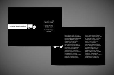 Czas nagli – biała ciężarówka w drodze, Transport, Usługi kurierskie - Ulotki Netprint