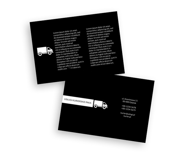 Czas nagli – biała ciężarówka w drodze, Transport, Usługi kurierskie - Ulotki Netprint szablony online