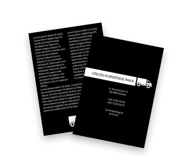 Magia reklamy na czterech kółkach, Transport, Usługi kurierskie - Ulotki Netprint szablony online