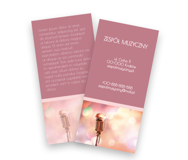 Ze śpiewem na ustach, Rozrywka, Zespół muzyczny - Ulotki Netprint szablony online