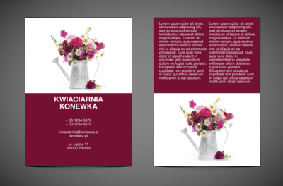 Florystyczna zachęta Klienta, Środowisko i Przyroda, Kwiaciarnia - Ulotki Netprint