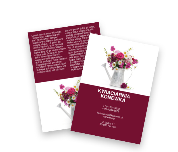 Florystyczna zachęta Klienta, Środowisko i Przyroda, Kwiaciarnia - Ulotki Netprint szablony online