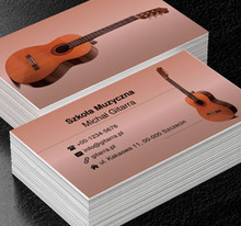 Gitara na jasnym tle, Motywy, Przedmioty - Wizytówki Netprint