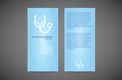 Wesoły stetoskop, Medycyna, Lekarz - Ulotki Netprint