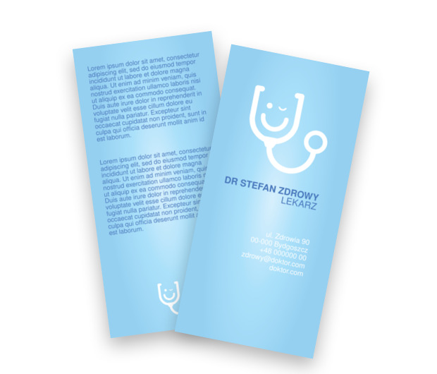 Wesoły stetoskop, Medycyna, Lekarz - Ulotki Netprint szablony online