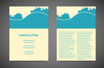 Nadmorski symbol biznesu, Turystyka, Hotel, Motel, Pensjonat - Ulotki Netprint