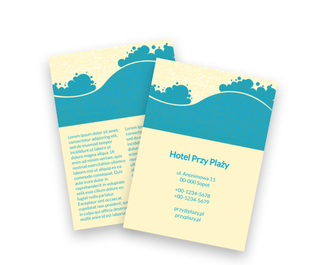 Nadmorski symbol biznesu, Turystyka, Hotel, Motel, Pensjonat - Ulotki Netprint szablony online