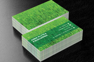 Zielona trawa, Motywy, Roślinne - Wizytówki Netprint