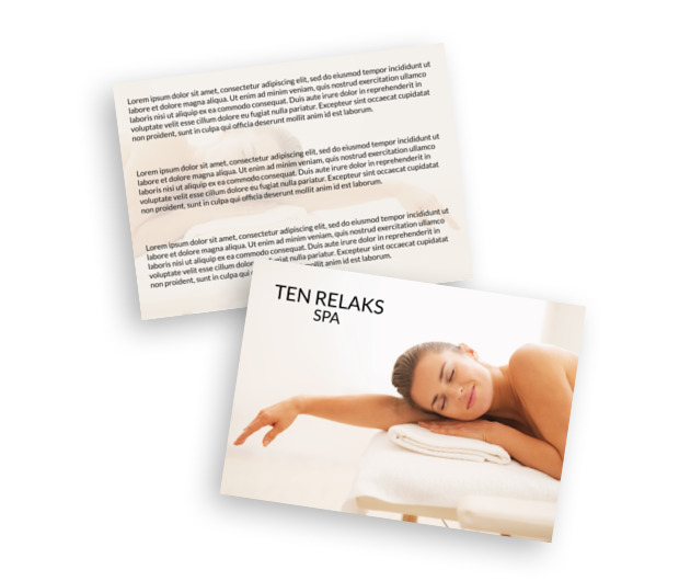Zdrowie i uroda - Podróż życia, Zdrowie i Uroda, SPA - Ulotki Netprint szablony online