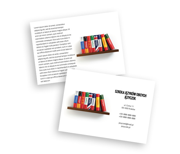 Nauka kluczem do potęgi, Edukacja, Nauka języków obcych - Ulotki Netprint szablony online