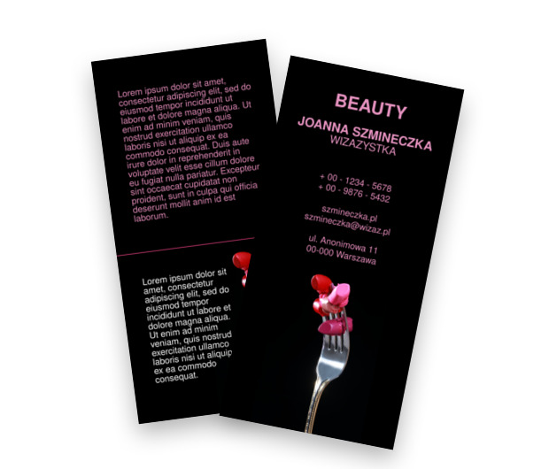 Z pięknem na widelcu, Zdrowie i Uroda, Wizaż - Ulotki Netprint szablony online