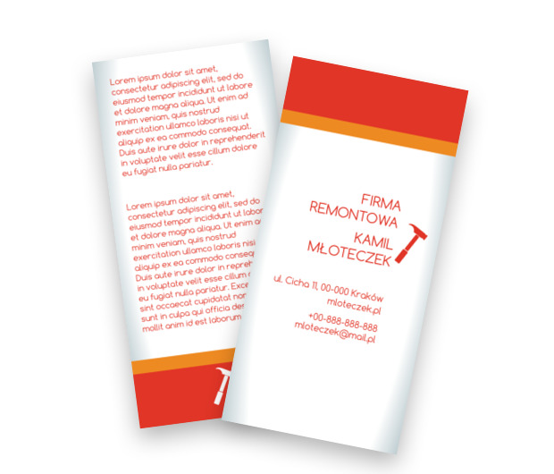 Budowlane, twarde dowody, Budownictwo, Remont Wykończenia - Ulotki Netprint szablony online