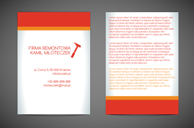 Czerwony młotek – marzenia o biznesie, Budownictwo, Remont Wykończenia - Ulotki Netprint
