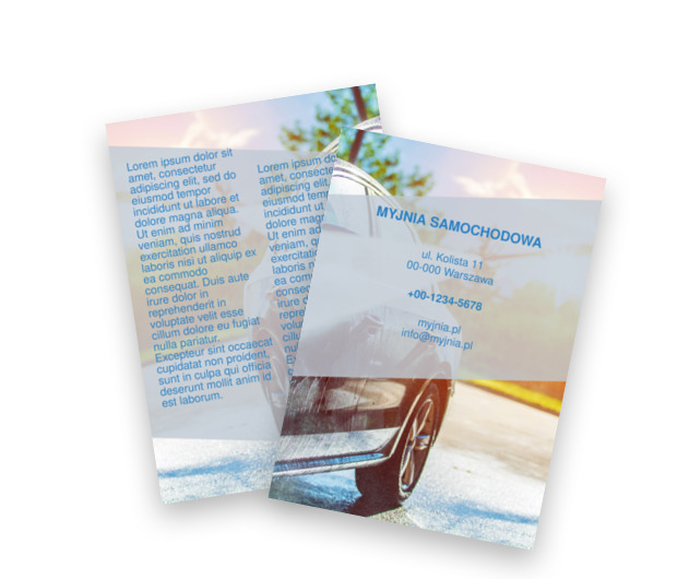 Wysmarowane na ulotce, Motoryzacja, Myjnia - Ulotki Netprint szablony online