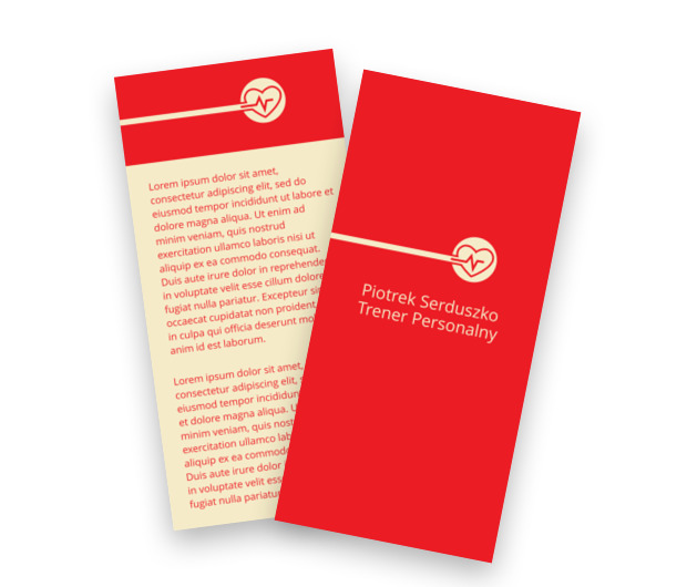 Adrenalina, szczęście i zdrowie, Zdrowie i Uroda, Trener personalny - Ulotki Netprint szablony online