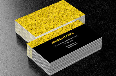 Czarne plamki na żółtym tle, Motywy, Tła i tekstury - Wizytówki Netprint