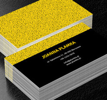 Czarne plamki na żółtym tle, Motywy, Tła i tekstury - Wizytówki Netprint