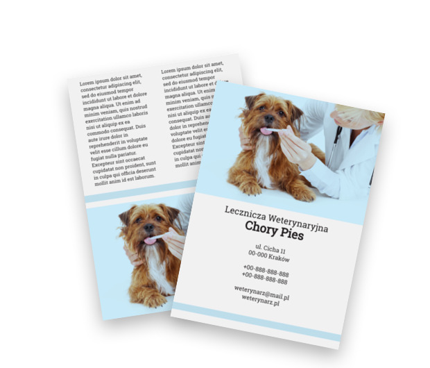 Z sercem jak do przyjaciela , Środowisko i Przyroda, Lecznica weterynaryjna - Ulotki Netprint szablony online