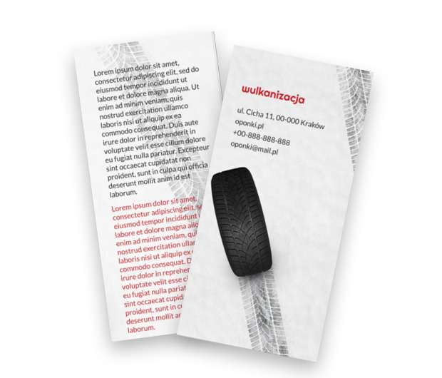 Wulkanizacja z pierwszej ręki, Motoryzacja, Wulkanizacja - Ulotki Netprint szablony online