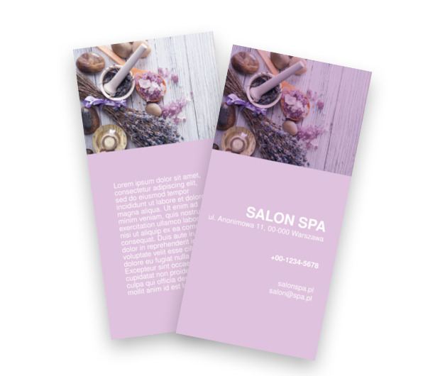 Lawendowe ukojenie, Zdrowie i Uroda, SPA - Ulotki Netprint szablony online