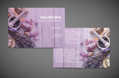 Fioletowo i zmysłowo, Zdrowie i Uroda, SPA - Ulotki Netprint