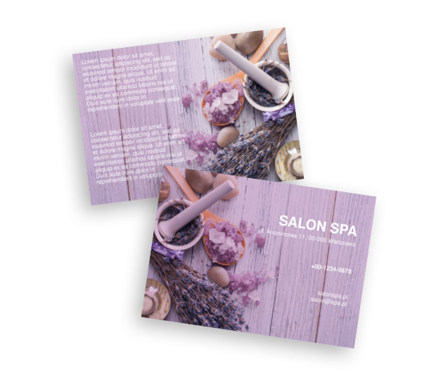 Fioletowo i zmysłowo, Zdrowie i Uroda, SPA - Ulotki Netprint szablony online