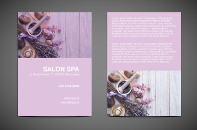 Jesteś tu, gdzie pięknie i przyjemnie, Zdrowie i Uroda, SPA - Ulotki Netprint