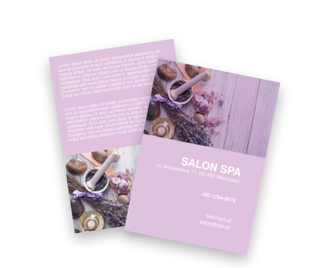 Jesteś tu, gdzie pięknie i przyjemnie, Zdrowie i Uroda, SPA - Ulotki Netprint szablony online