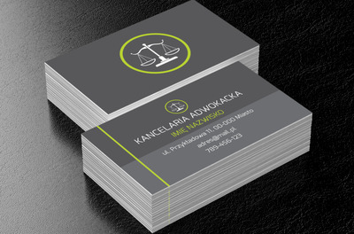 Na szali dobra i zwycięstwa, Prawo, Kancelaria adwokacka - Wizytówki Netprint