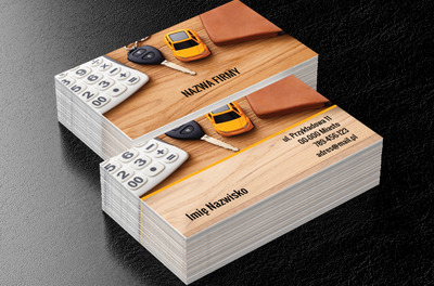 Klucz do sukcesu – świat motoryzacji, Transport, Wypożyczalnia samochodów - Wizytówki Netprint