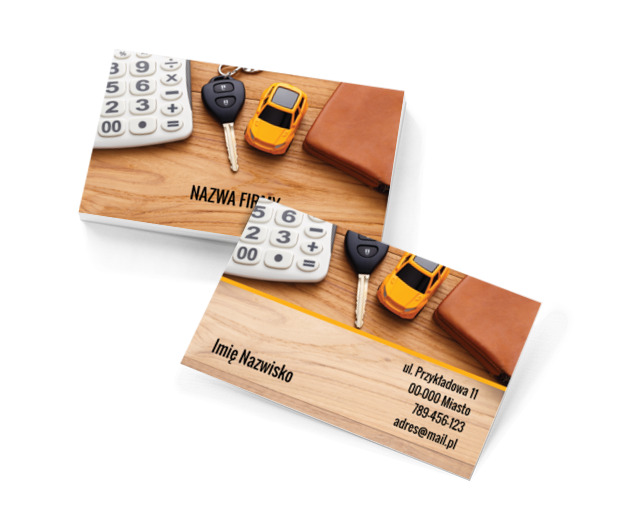 Klucz do sukcesu – świat motoryzacji, Transport, Wypożyczalnia samochodów - Wizytówki Netprint szablony online