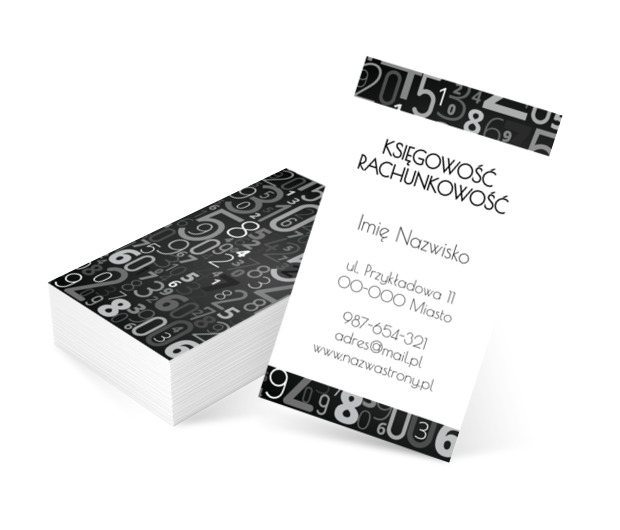 Postawione na liczbę, Usługi biurowe, Księgowość - Wizytówki Netprint szablony online