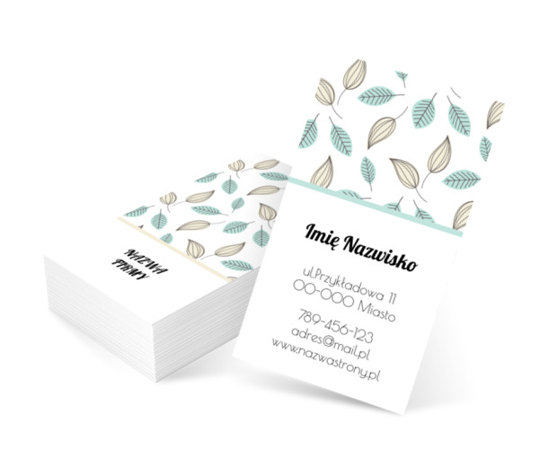 Nuta naturalnej roślinności, Motywy, Roślinne - Wizytówki Netprint szablony online