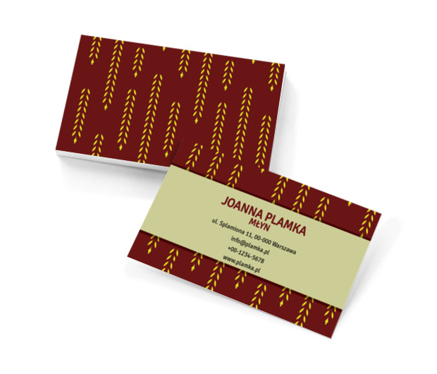 Bordowe tło z żółtymi akcentami, Motywy, Tła i tekstury - Wizytówki Netprint szablony online