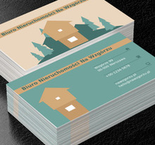 Dom na wzgórzu, Nieruchomość, Biuro nieruchomości - Wizytówki Netprint