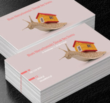 Ślimak z domkiem, Nieruchomość, Biuro nieruchomości - Wizytówki Netprint